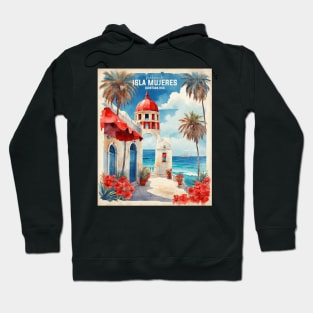 Isla Mujeres Quintana Roo Mexico Vintage Tourism Travel Retro Hoodie